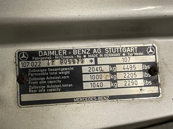 1978 Mercedes Benz 280SLC Sunroof Coupe - Image 38